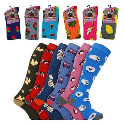 Ladies Welly Boot Socks | 6 Pair 